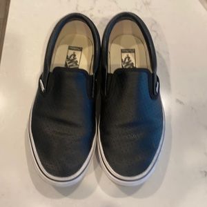 Black  perforated vans size 10 wide